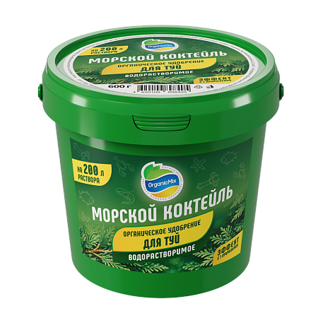 морской коктейль (водорастворимый) для туй 600 г органик микс 