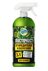 ЛИСТОЧИСТ  (СПРЕЙ) - органическое средство защиты растений 3 в 1 - 1 л.